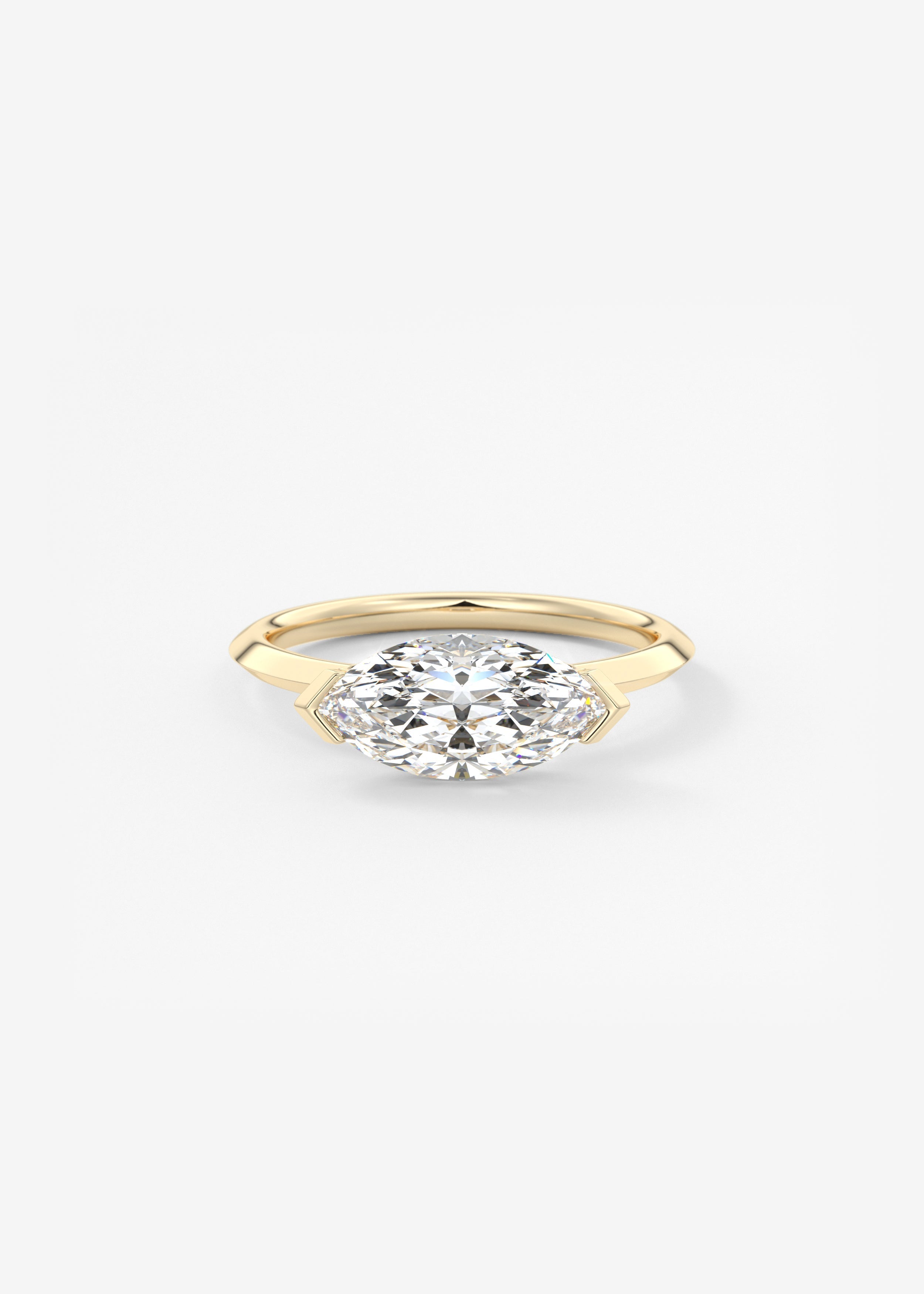 Oval Solitaire With Raised Basket Gallery Lab Grown Diamond Engagement Ring